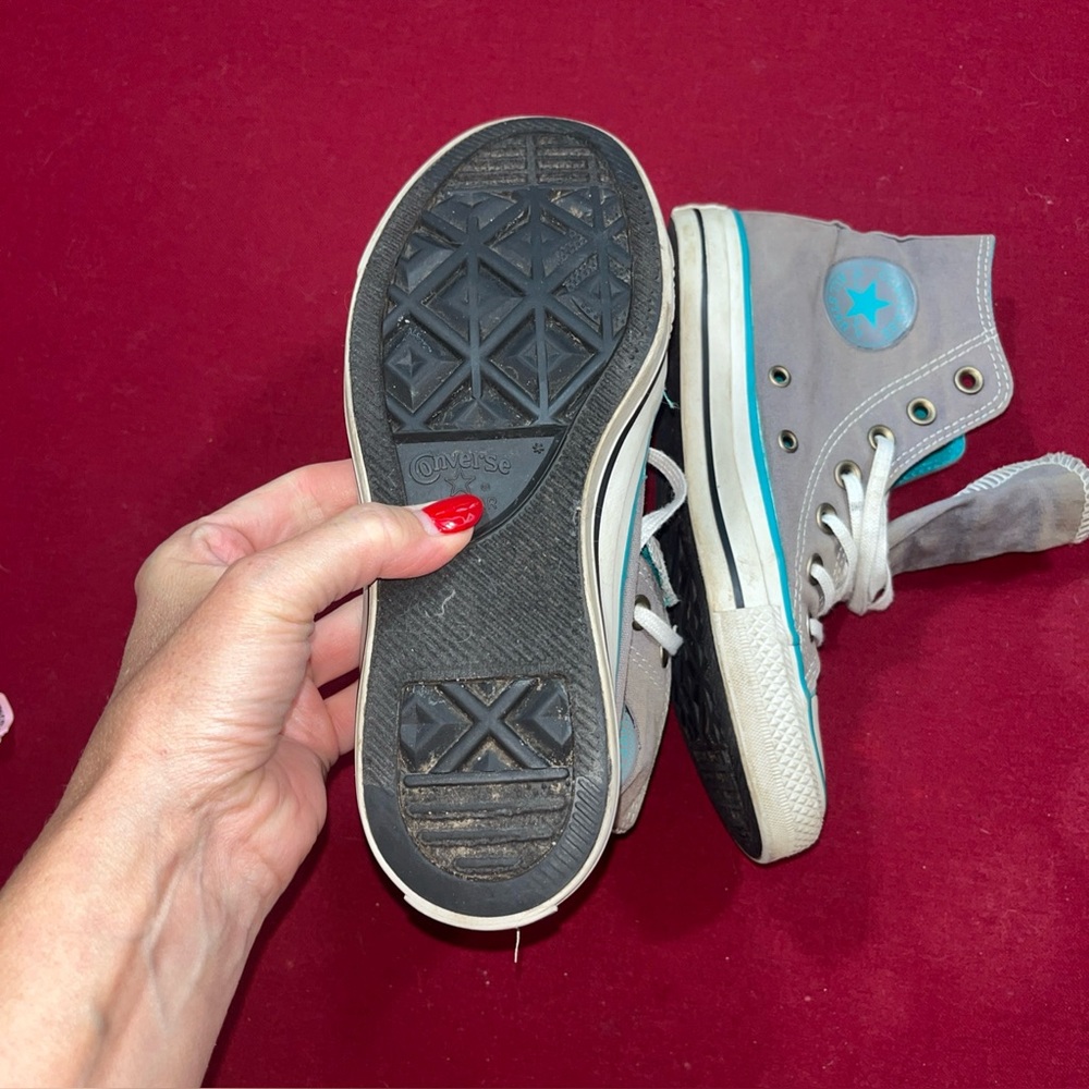 Chuck Taylor Converse All Star High Tops Limited Edition No Time To Lace Size 6 - Picture 8 of 14